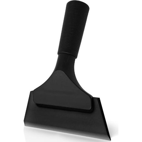 Raclette de douche - 17,5 x 12,5 cm - Noir - Accessoires de nettoyage pour salle de bain - Raclette de voiture - Raclette à vitres - Petite raclette (1/5)