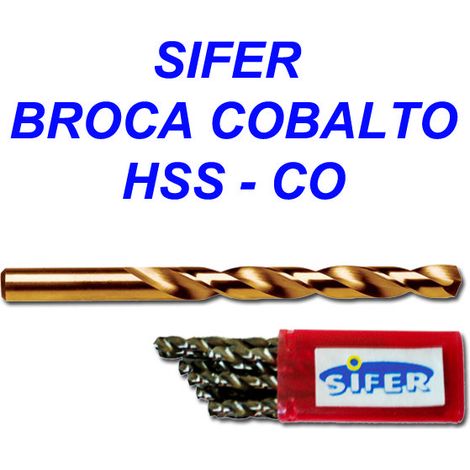 Foret au cobalt SIFER DIN 338 HSS-CO 8,00