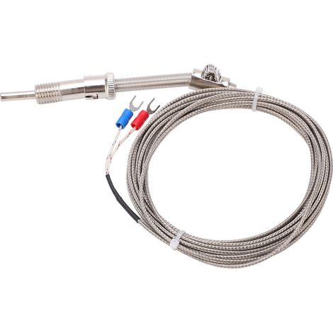 K-Typ-Druckfeder-Set, geschirmtes Thermoelement mit Drahtsonde, 4 Meter, für den Einsatz in Industriebetrieben (1/5)
