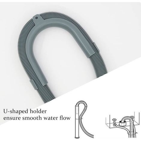 Tuyau de vidange - Universel - 3 mètres - Adaptateur 30 mm - Flexible - Résistant aux hautes pressions (1/4)