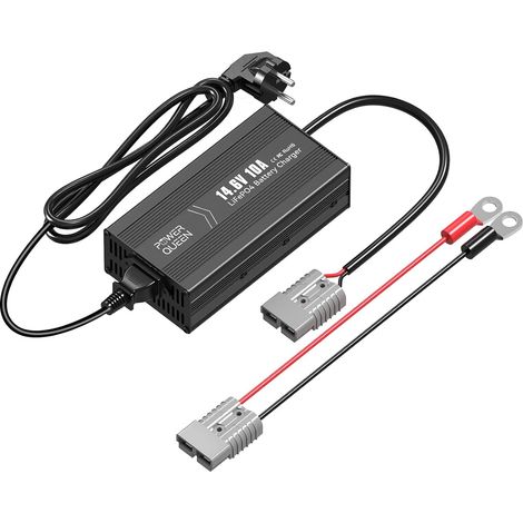 Chargeur de Batterie au Lithium 14,6V 10A, pour Les Batteries LiFePO4, LED pour Afficher l'Etat de Charge, Chargeur Batterie 12V avec 4 Fonctions de Protection (1/5)