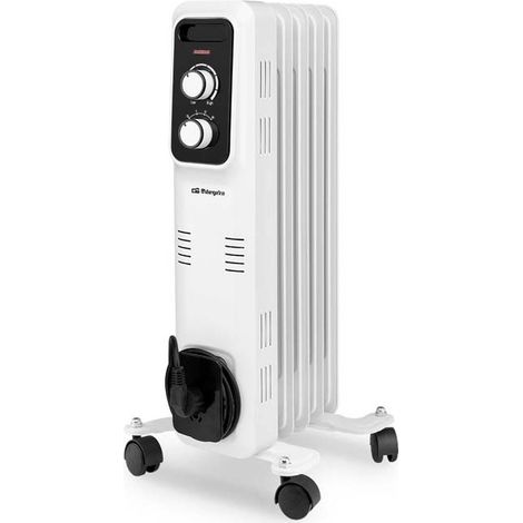 Radiatore ad olio Orbegozo 5 elementi, 1000 W, 3 potenze termiche - Bianco