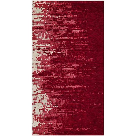 Moderner waschbarer rutschfester Jacquard-Teppich Tamigi Red (1/2)