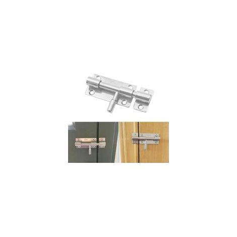 Générique Verrou de box ou targette porte-cadenas 304 Acier Inoxydable-Cadenas à Verrou Loquet Targette de portail coulissant Verrou de toilettes - Crezuo