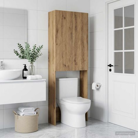 vidaXL Mobile Bagno DELFT Rovere Artigianale 66 x 25,5 x 190 cm (1/5)