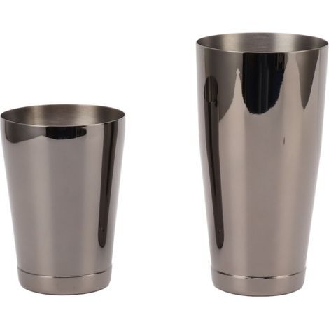 Cocktailrührer aus Edelstahl 304, zweiteiliger Bar-Shaker mit Bodenbecher und schwarzer Oberfläche (1/5)