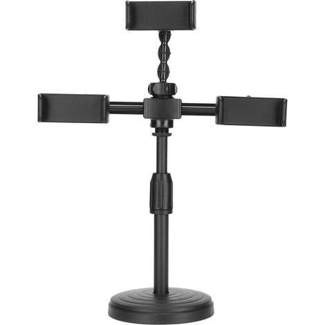 Support Téléphone Télescopique - Réglable En Hauteur Et Angle - Châssis Épais Pour Stabilité - Matériau Pps Léger - Pour Diffusion En Direct - Lot De 1 (1/5)