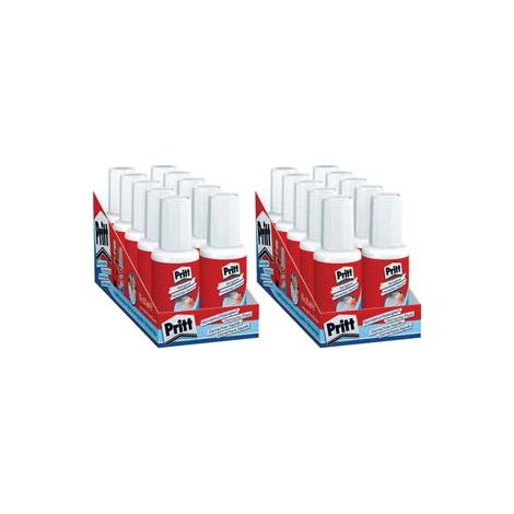 CORRETTORE PRITT FLUID CON PENNELLO - - flacone da ml.20 - 10 pezzi HENKEL