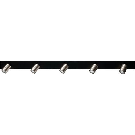 Plafonnier noir Bounce avec 5 points nickel - 5491-05-37-130-5 (1/3)