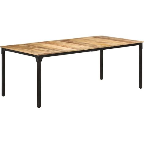 vidaXL Mesa de comedor madera de mango rugosa 200x100x76 cm (1/5)