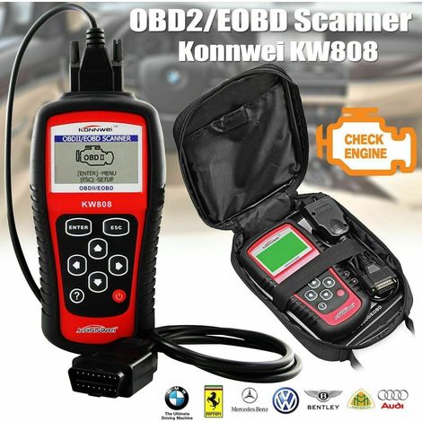 Lettore codice diagnostico KW808 diagnosi OBD2 scanner strumento analisi OBDII (1/5)