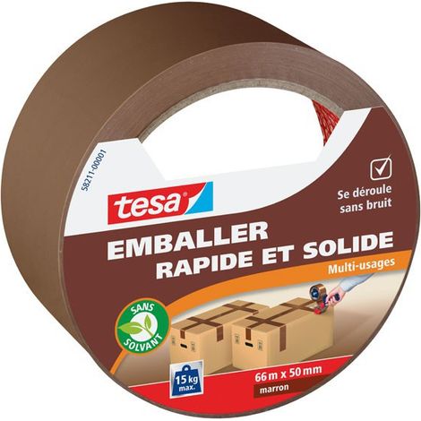 Adhésif emballage rapide et solide 66m x 50mm Marron (1/2)