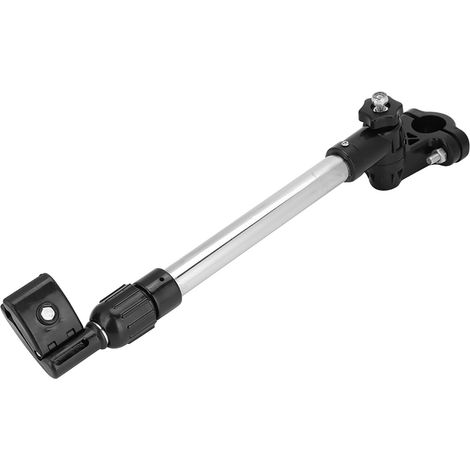 Support de parapluie extensible pour guidon de vélo, poussette ou fauteuil roulant, idéal par temps de pluie ou de soleil. (1/5)