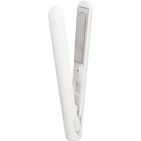 Lisseur à cheveux portable à température constante et à chauffage uniforme, idéal pour les franges (blanc). (1/5)