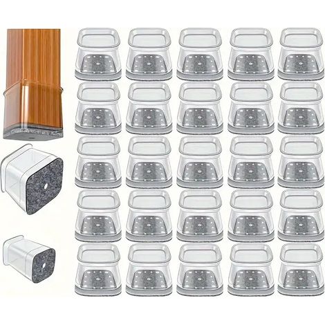 35 Protections Pieds Chaise Carrés Grand (1/5)