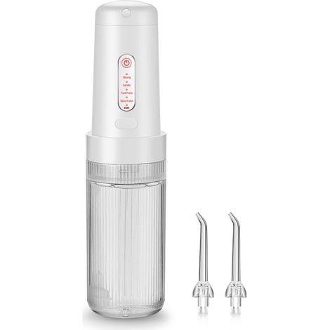 Irrigateur Oral - 1400 Pulsations/Min - Buse Rotative 360° - Réservoir Amovible - Autonome 40 Jours - Pour Soins Dentaires à Domicile et en Voyage (1/5)