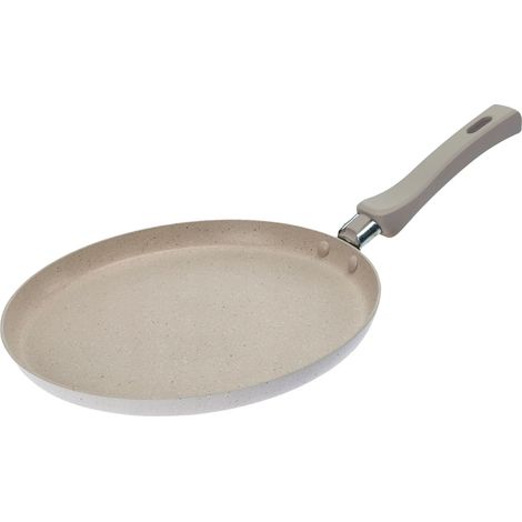 Sartén para crepes, antiadherente, apta para inducción, color beige. (1/2)