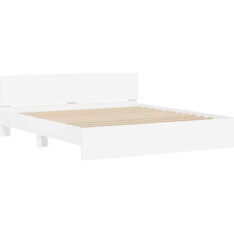 Cadre de lit Blanc 137 x 190 cm Bois d'ingénierie vidaXL