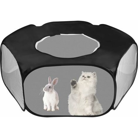 Small Animal Playpen – Foldable Tent with Zipped Lid – Breathable Polyester Fabric – 100 cm x 38 cm – Indoor and Outdoor Use (1/5)
