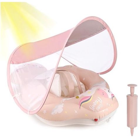 babyschwimmring-gro-e-s-3-10-monate-4-5-9-kg-rosa-babysitz-mit-sonnenschutz-schwimmring-fur-den-pool-240193095 (1/5)