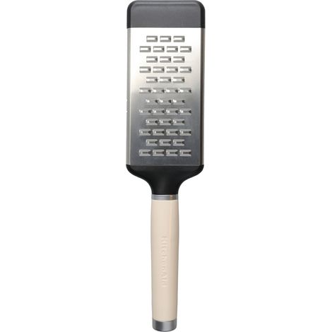 KitchenAid Grattugia con Manico in Acciaio Inossidabile, Taglio Medio, Bidirezionale – Color Crema