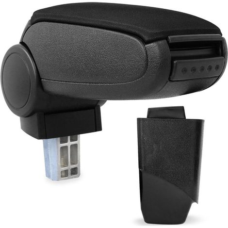 Apoyabrazos central para Peugeot 206 / 206 CC con compartimento acolchado en tejido negro 030000604 (1/5)