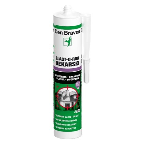 Silicona para techos Den Braven negra 280ml Elast-o-Rub (1/3)