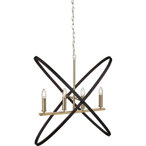 Searchlight Hoopla - Luminaire suspendu à 4 ampoules, bronze, brun, E14 (1/5)
