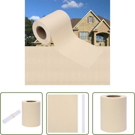 vidaXL Protection de la vie privée - Écran d'intimité de jardin PVC 35x0,19 m Crème (1/5)
