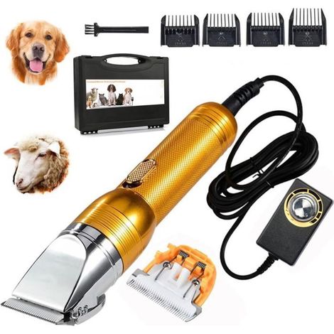 Tondeuse professionnelle pour le toilettage des animaux - convient à la coupe du pelage des chiens et du bétail - 1 jeu, or