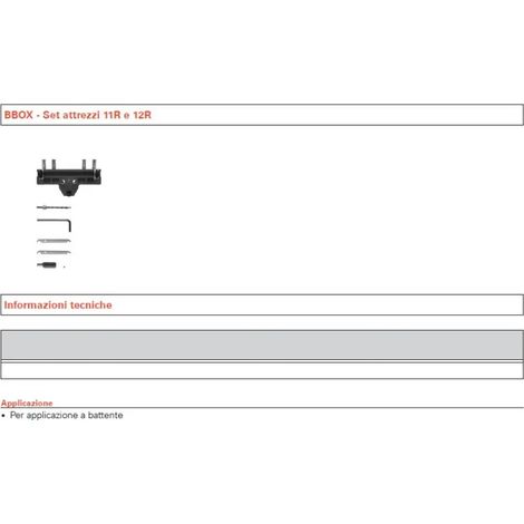 SET ATTREZZO A BATTENTE SFS PER CERNIERA ANUBA (11R) NS21345 (1/2)