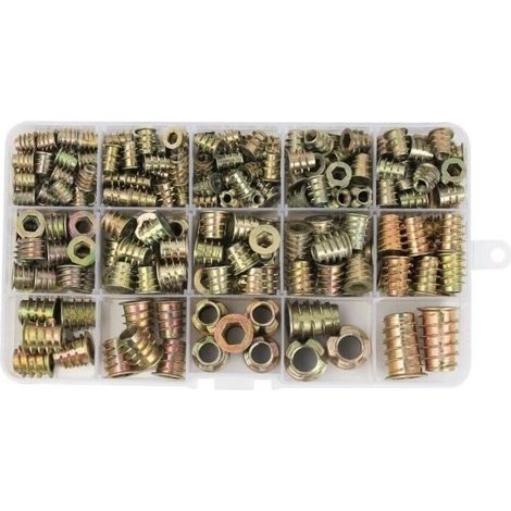 Insert Nut - M4 M5 M6 M8 M10 - Filetage Interne/Externe - Pour Raccordement Tubulaire et Conversion de Diamètre - 230 Pièces (1/5)