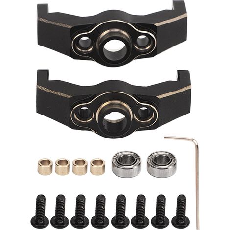 2 pièces Support de Roue en Laiton Professionnel pour Traxxas TRX4M 1/18, Montures de Roulettes avec Roulements pour Voiture RC (1/5)