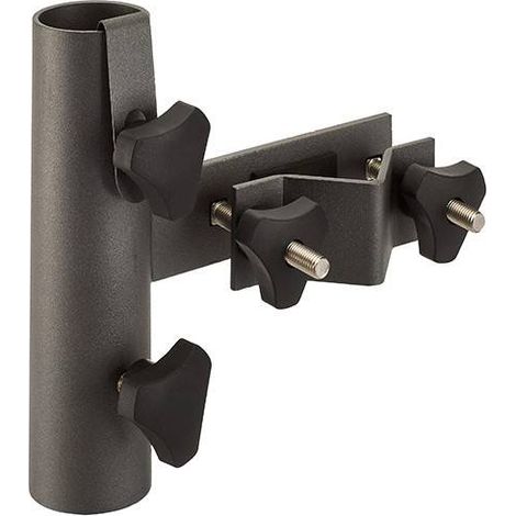 Soporte para sombrilla de jardín con fijación vertical para barandillas redondas - PLATINUM negro Homms (1/4)