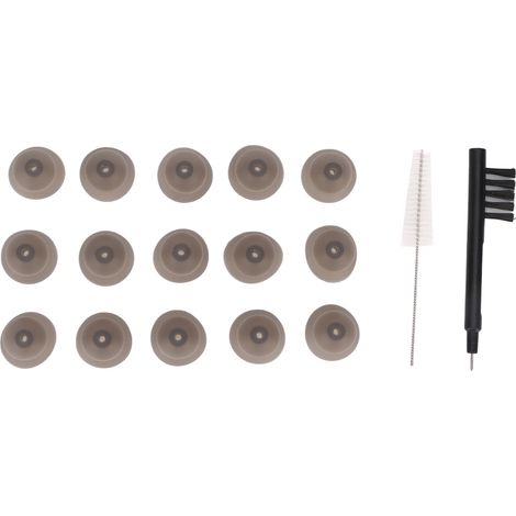 Bouchons d'oreille pour amplificateur auditif, embouts en silicone double couche, ensemble de dômes avec brosse de nettoyage L (1/5)