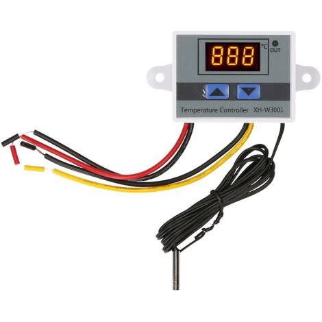 Regolatore elettronico di temperatura, modulo termostatico con display a LED, interruttore di controllo della temperatura con sonda NTC impermeabile da -50 a 110 °C per frigoriferi, 110-220 V, 150 (1/5)