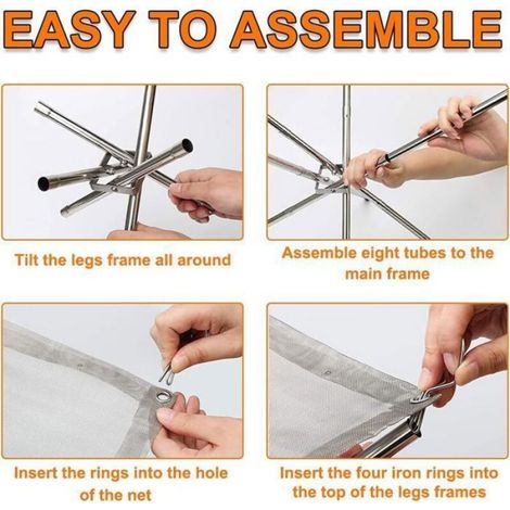 Foyer Extérieur - Portable Pliable - Acier Inoxydable - Pour Camping Barbecue Feu de Camp - Capacité 5 kg (1/4)