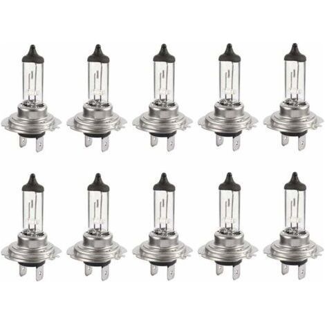 10pcs Ampoules Halogènes LED 12V H7 55W Longue Durée Blanc Blanc Ampoules / Feux Croisés pour Voiture (1/5)