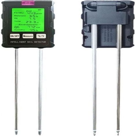 Testeur Humidité Plante - 6 en 1 Mesure Sol Fertilité Humidité pH Température Lumière Humidité Air - Jardinage Intérieur Extérieur Serre - 1 Pièce