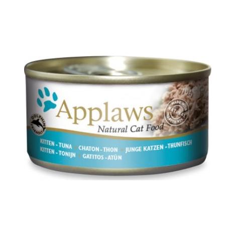 Applaws Filete de At煤n en Gelatina para Gatitos - Comida H煤meda para Gatos - 24x70g