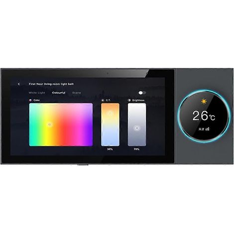 Tuya Bedienfeld für Wi-Fi- und Zigbee-Geräte, integriertes Tuya Zigbee-Gateway, Nspanel 6"-Bedienfeld, Tuya Hausautomationssystem (Relaisversion). (1/5)