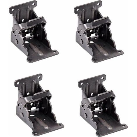 Charnières autobloquantes, support pliable, fixations de pieds et équerre d'angle, pour pieds d'établi pliables, (4 pièces) (1/5)