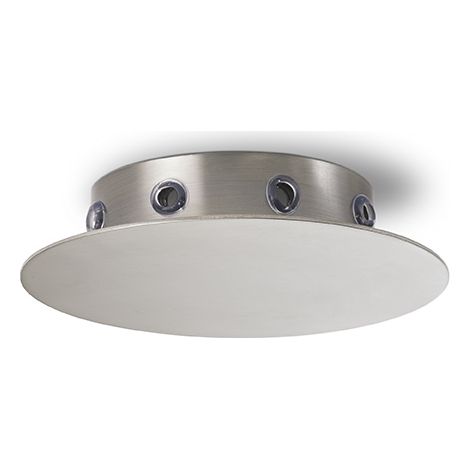 Rosone Multicavo 8 Fori In Metallo Cromo Spazzolato D15Cm (1/3)