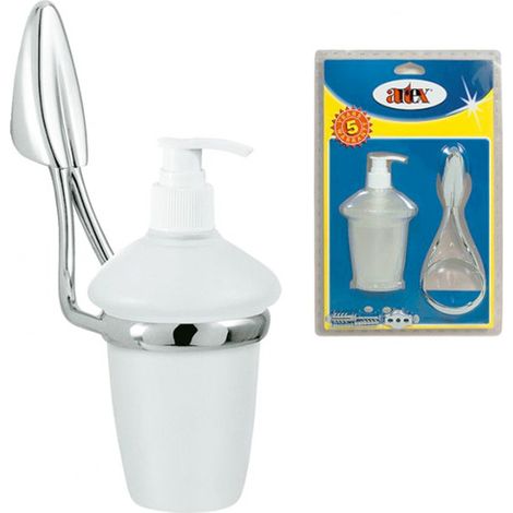 Portasapone Dispenser da Parete Glaciar Sapone Liquido in Vetro Artex (1/3)