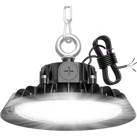 100W LED High Bay Projecteur Garage Light 17000LM Éclairage pour Atelier 6000K 120°Éclairage IP65 Lampe Industrielle Dimmable 60W/80W/100W Usines Entrepôts de Construction Garages Stades (1/5)