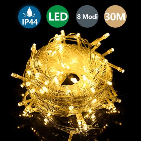 SWANEW 30m 300 lucine LED luci natalizie con illuminazione impermeabile. bianco caldo (1/5)