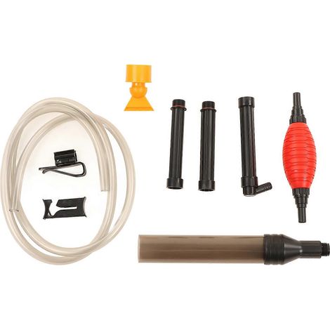 Aquarium Gravel Cleaner Rouge, Siphon à Air Manuel pour Changement d'Eau, Outil de Nettoyage de Sable de Réservoir à Poissons (1/5)