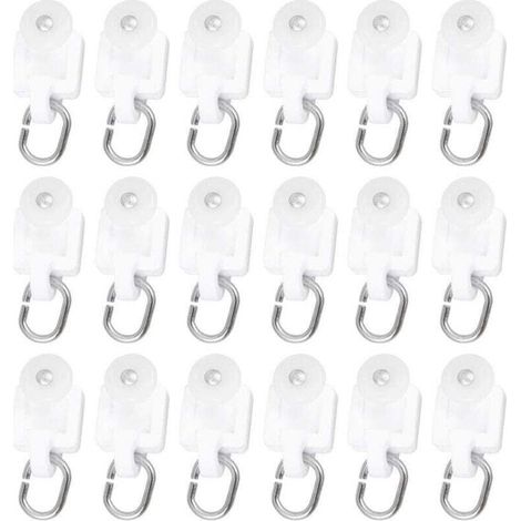 Accessoires pour Rails De Rideaux 50 Pièces Poulies À Silencieuses Tringles À Rideaux