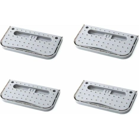 Étagère à chaussures de salle de bain, étagère à pantoufles pliante, toilette sans poinçon, étagère murale de salle de bain, étagère à chaussures, étagère à chaussures (gris  4)