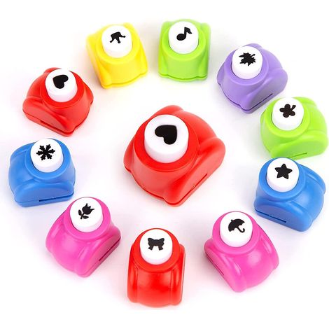 Mini-perforatrices pour loisirs créatifs, albums photo et scrapbooking - Lot de 10 (1/5)